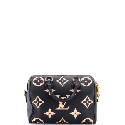 Speedy Bandouliere Bag Bicolor Monogram Empreinte Giant 25