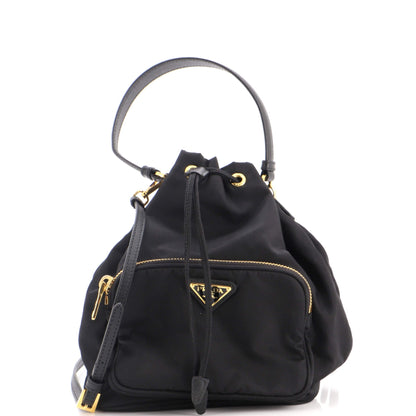 Drawstring Bucket Bag Tessuto Small