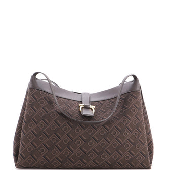 Gancini Shoulder Tote Bag Gancini Jacquard Medium