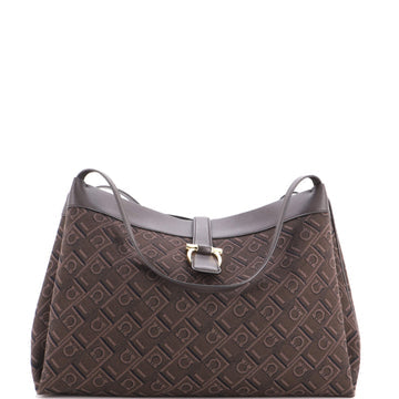 Gancini Shoulder Tote Bag Gancini Jacquard Medium