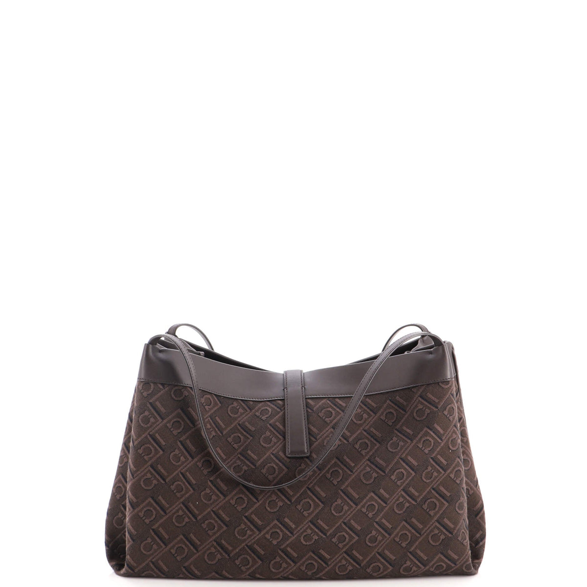 Gancini Shoulder Tote Bag Gancini Jacquard Medium
