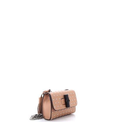 Miss Bamboo Shoulder Bag Studded Leather Small