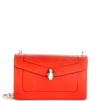 Serpenti Forever Wallet on Chain Leather Small