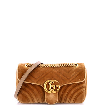 GG Marmont Flap Bag Matelasse Velvet Small