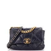 19 Flap Bag Quilted Leather Medium