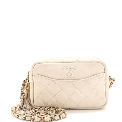 Coco Tassel Camera Case Quilted Caviar Mini
