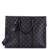 Sac Plat Zipper Tote Monogram Eclipse Canvas Horizontal