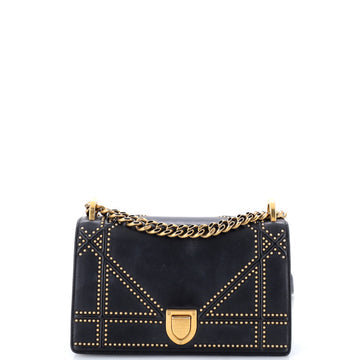 Diorama Flap Bag Studded Leather Small