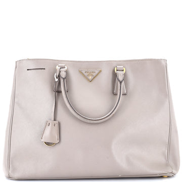 Double Zip Lux Tote Saffiano Leather Large