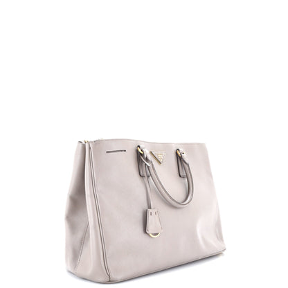 Double Zip Lux Tote Saffiano Leather Large
