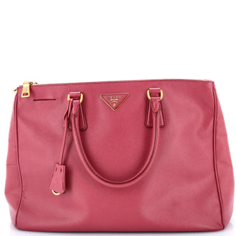 Double Zip Lux Tote Saffiano Leather Large