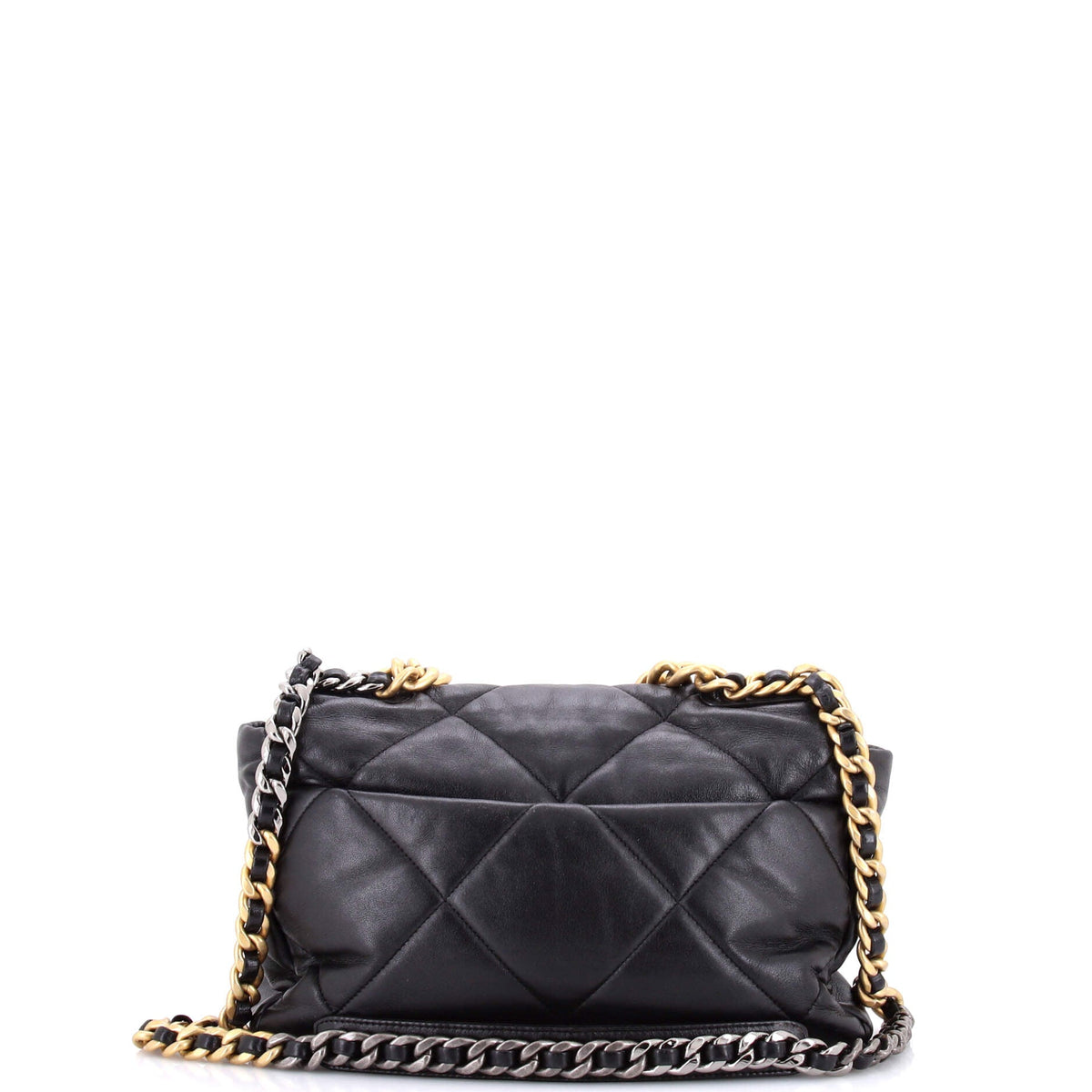 19 Flap Bag Quilted Leather Large