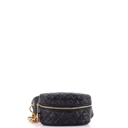 Chain Link Belt Bag Quilted Lambskin