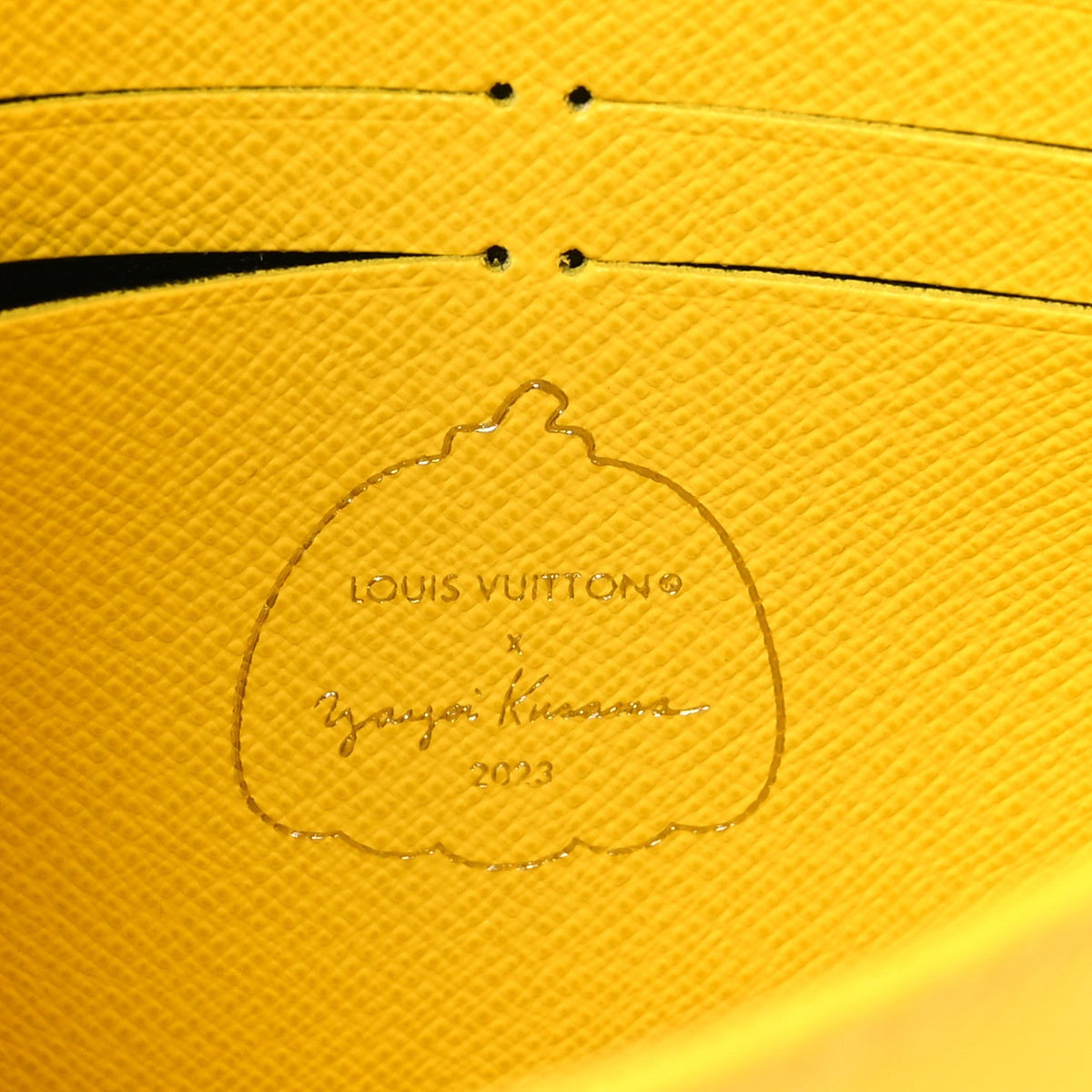 Louis Vuitton Epi Infinity Dots Twist Chain Wallet Yellow Black