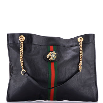 Rajah Chain Tote Leather Large