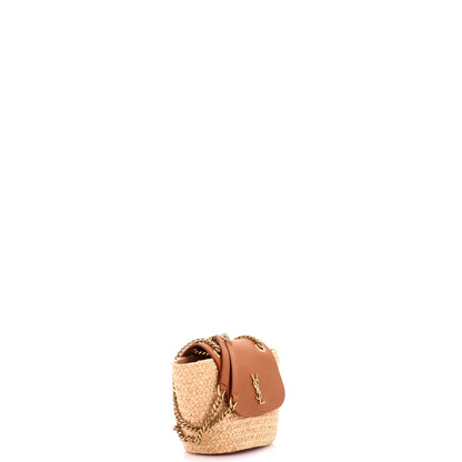 Manon Basket Bag Raffia with Leather Nano