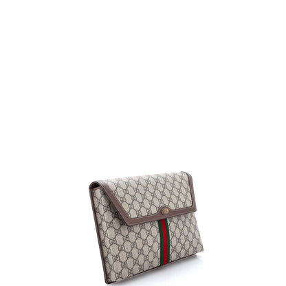 Ophidia Flap Clutch GG Coated Canvas Large