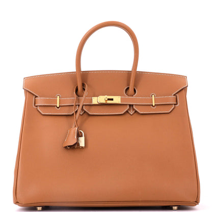 Birkin Handbag Gold Epsom with Gold Hardware 35
