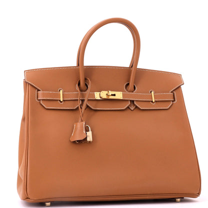 Birkin Handbag Gold Epsom with Gold Hardware 35