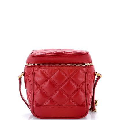 80's Vanity Bag Quilted Leather
