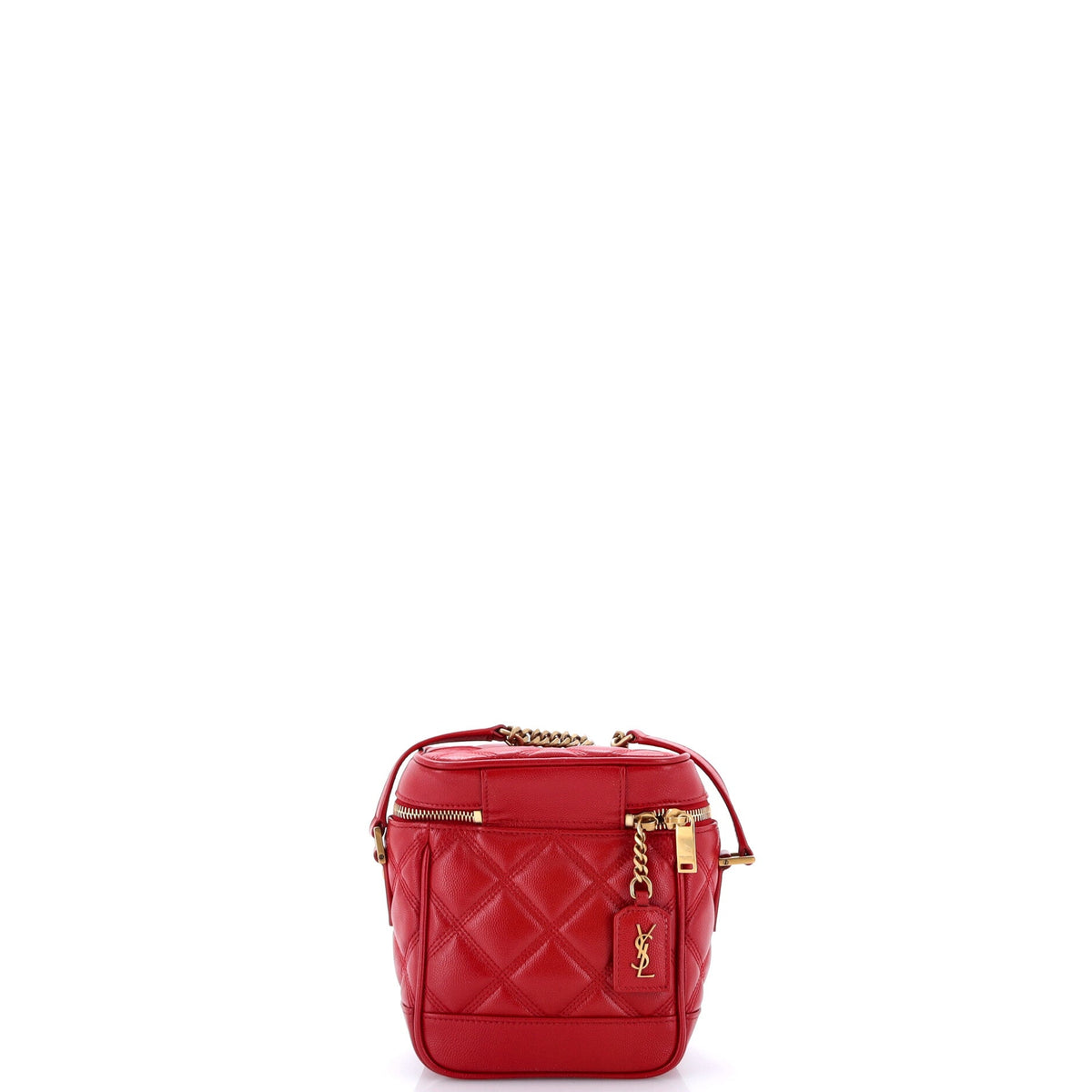 80's Vanity Bag Quilted Leather