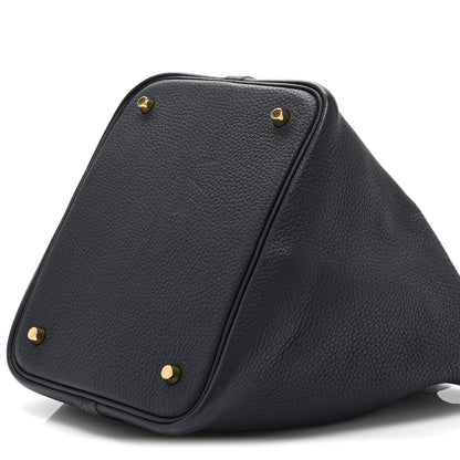 Hermes Taurillon Clemence Picotin Lock 22 MM Bleu Nuit