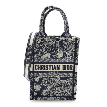 Christian Dior Canvas Mini Book Tote Phone Bag Blue