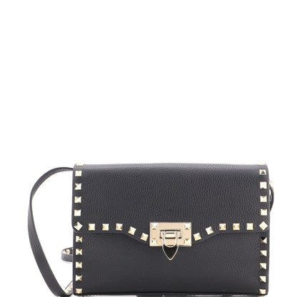 Rockstud Flip Lock Flap Bag Leather Medium