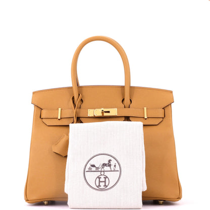 Birkin Handbag Sesame Epsom with Gold Hardware 30