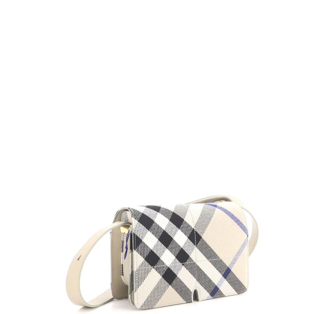 Snip Shoulder Bag Check Jacquard with Leather