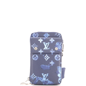Phone Pouch Limited Edition Monogram Ink Watercolor Leather