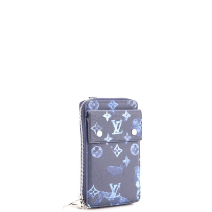 Phone Pouch Limited Edition Monogram Ink Watercolor Leather