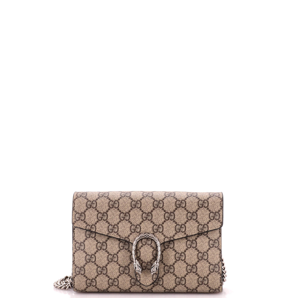Dionysus Chain Wallet GG Coated Canvas Small