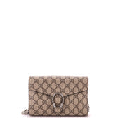 Dionysus Chain Wallet GG Coated Canvas Small