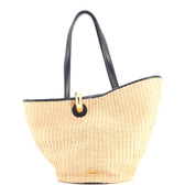 Le Bambola Tote Bag Raffia with Leather