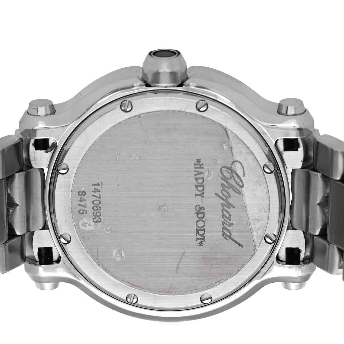 Chopard Stainless Steel 7 Diamond 36mm Happy Sport Quartz Watch