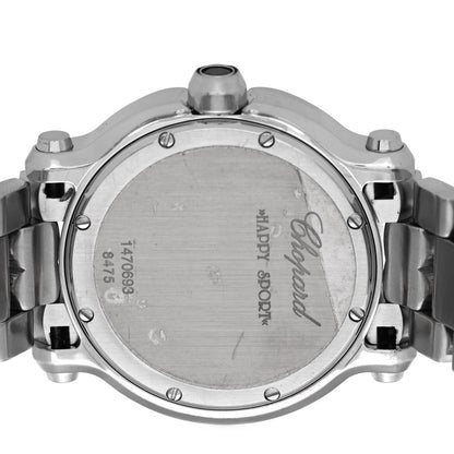 Chopard Stainless Steel 7 Diamond 36mm Happy Sport Quartz Watch