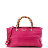 Bamboo Shopper Tote Leather Medium