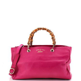 Bamboo Shopper Tote Leather Medium
