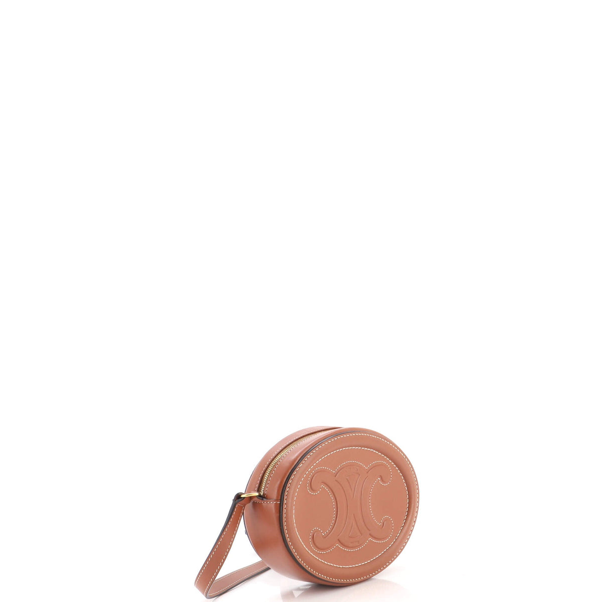 Triomphe Oval Crossbody Bag Leather Mini
