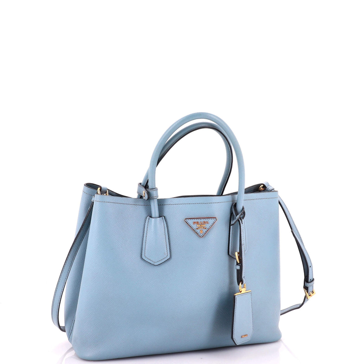 Cuir Double Tote Saffiano Leather Medium
