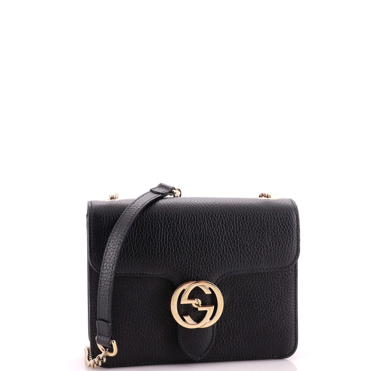 Interlocking Shoulder Bag Leather Small