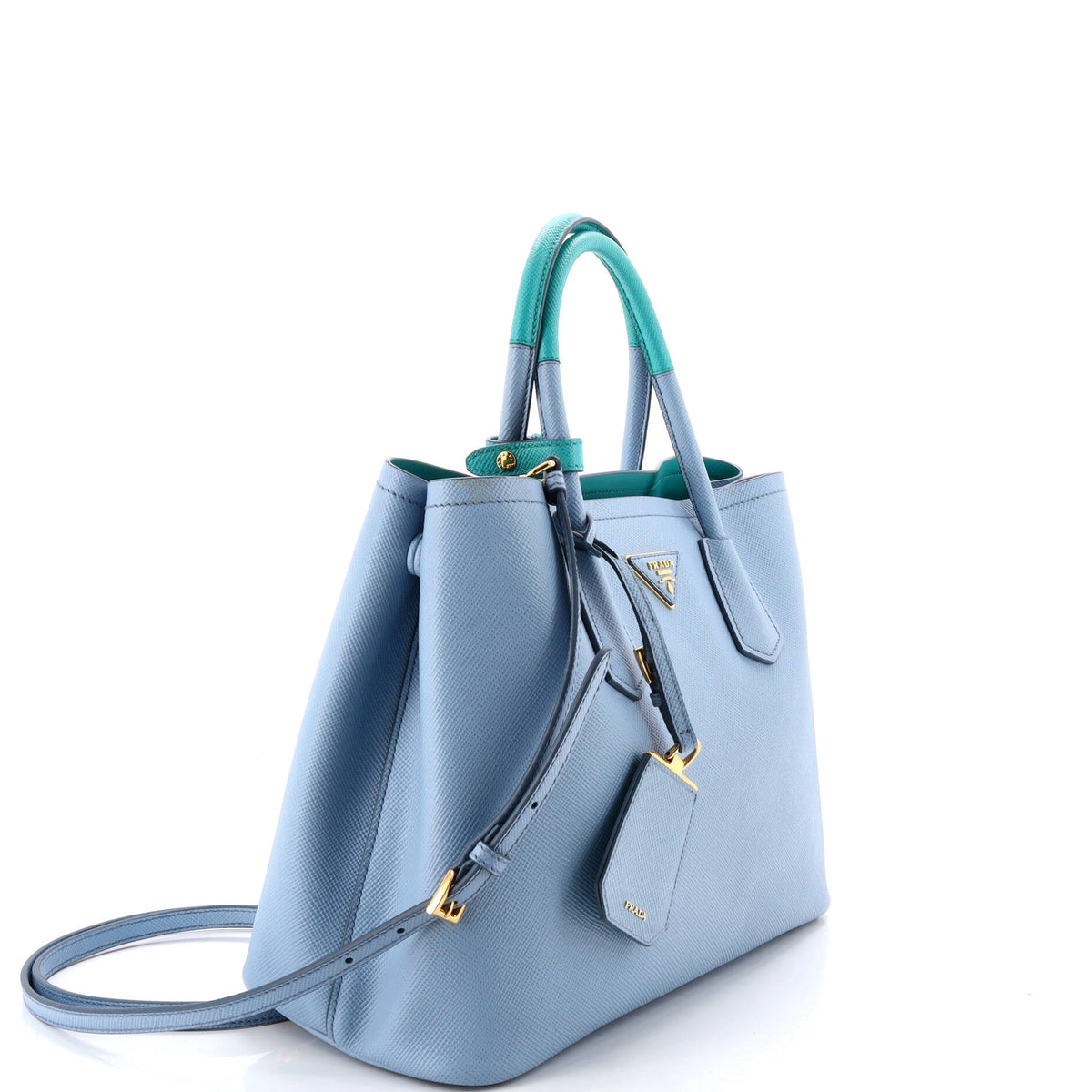 Cuir Double Tote Saffiano Leather Medium