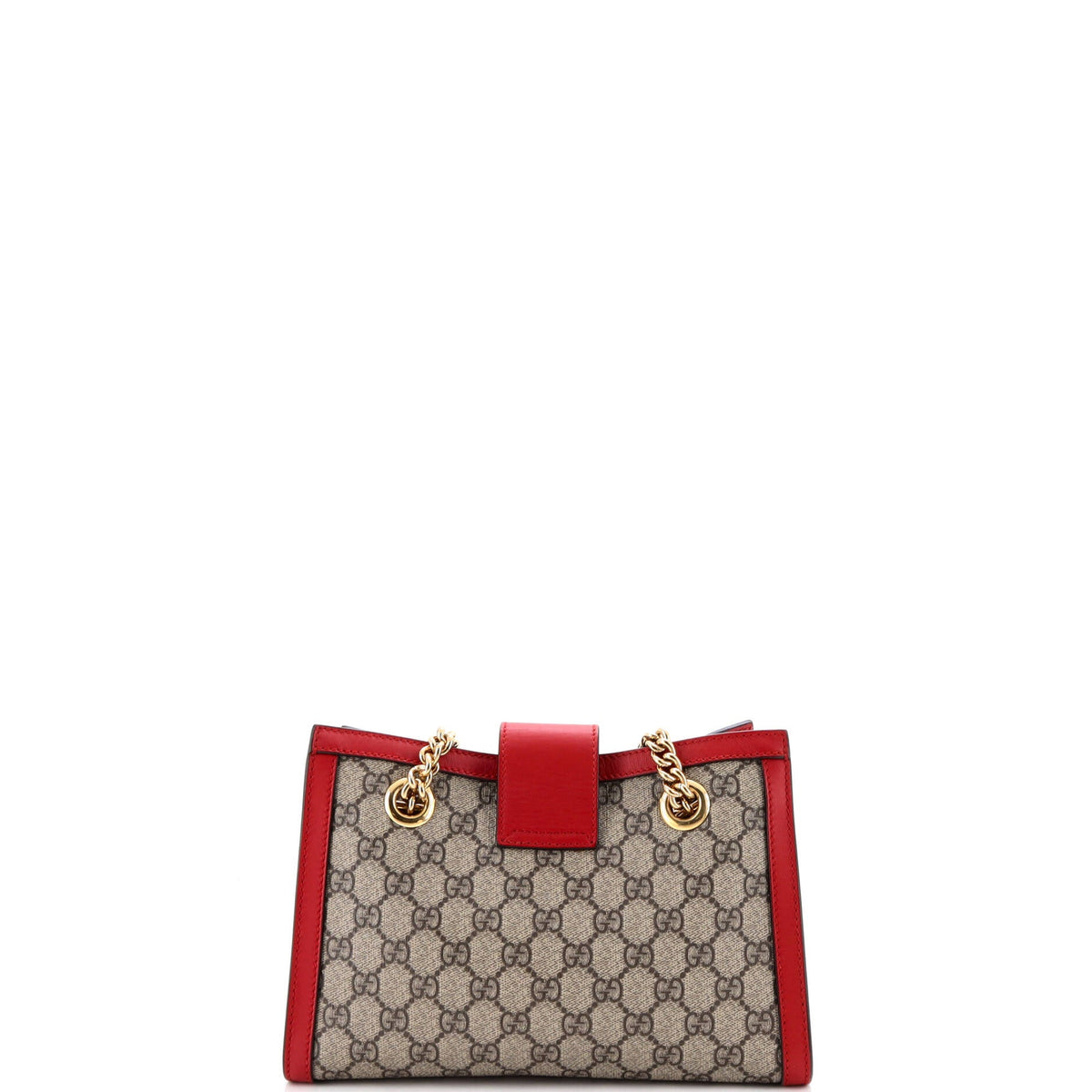 Padlock Chain Tote GG Coated Canvas with Leather Small