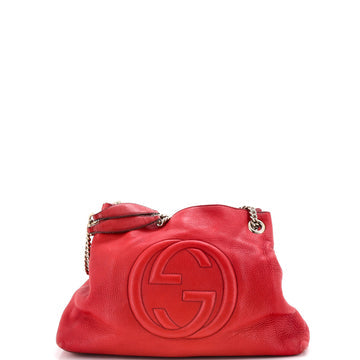 Soho Chain Strap Shoulder Bag Leather Medium