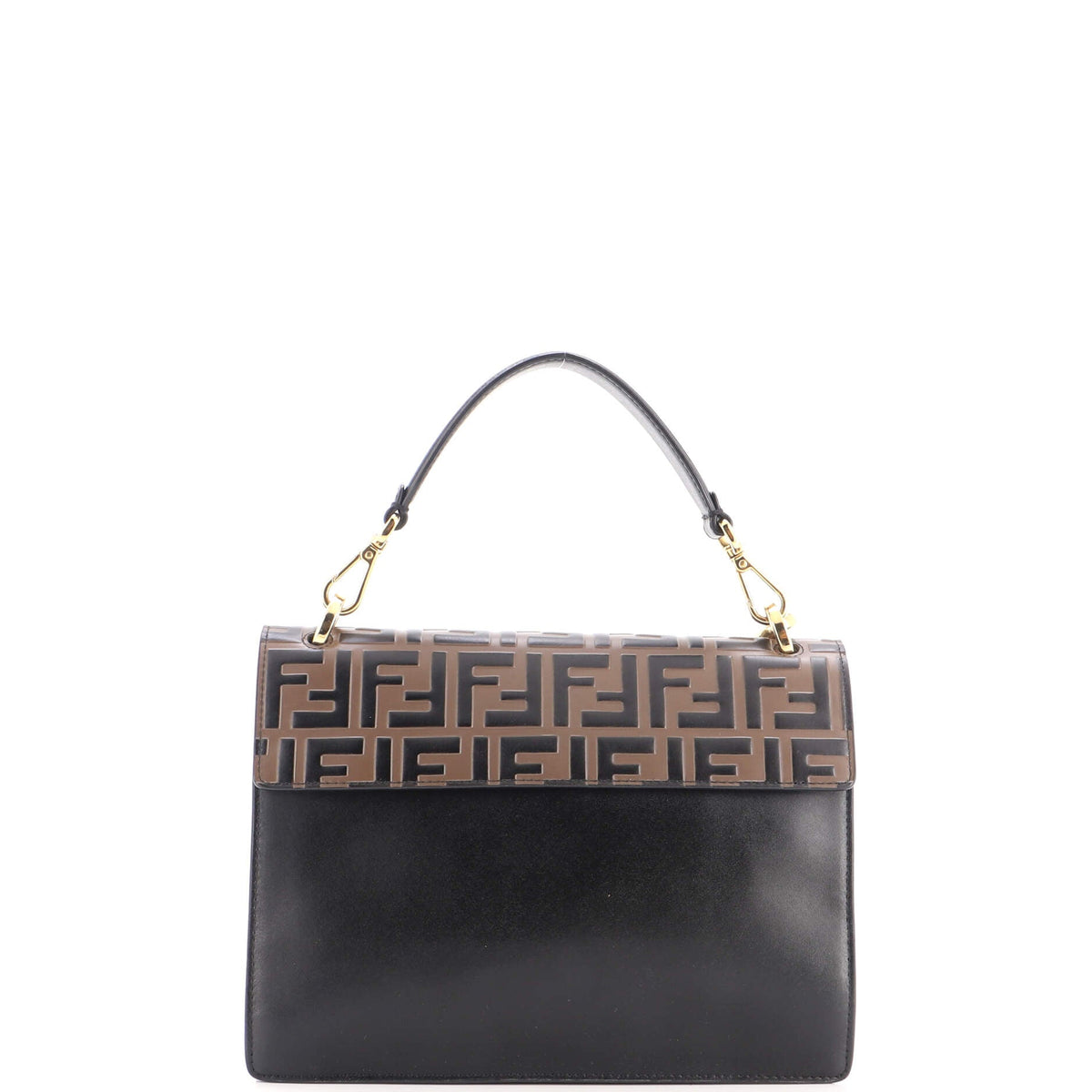 Kan U Shoulder Bag Zucca Embossed Leather Medium