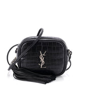 Classic Monogram Blogger Crossbody Bag Crocodile Embossed Leather Small