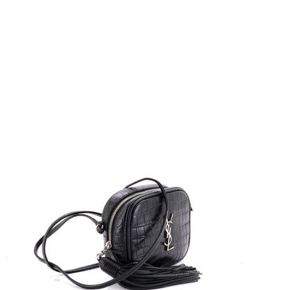 Classic Monogram Blogger Crossbody Bag Crocodile Embossed Leather Small