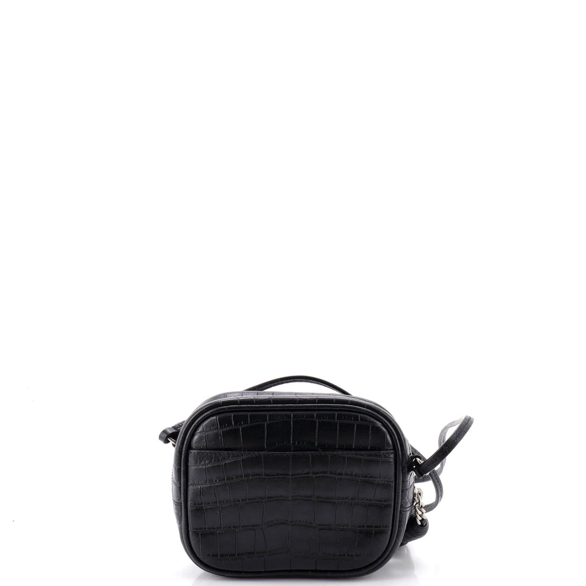 Classic Monogram Blogger Crossbody Bag Crocodile Embossed Leather Small