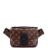 S Lock Sling Bag Macassar Monogram Canvas